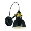 EGLO Thornford Wandlamp - E27 - Staal - Zwart/Goud