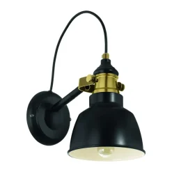 EGLO Thornford Wandlamp - E27 - Staal - Zwart/Goud