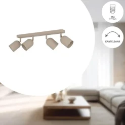 EGLO Tilston Spot - E14 - 58 cm - Zandkleur - Kantelbaar