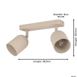EGLO Tilston Spot - E14 - 28 cm - Zandkleur - Kantelbaar