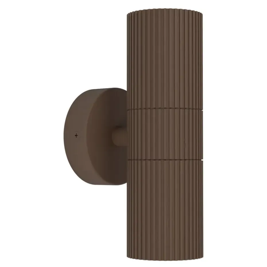 EGLO Tomelloso Wandlamp Buiten - GU10 - 20 cm - Donker Bruin