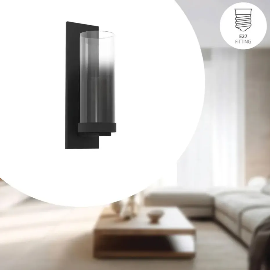 EGLO Toothill Wandlamp - E27 - 36 cm - Zwart/Ombre effect