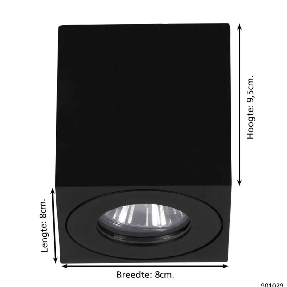 EGLO Torrecola Plafondlamp - GU10 - 9,5 cm - Zwart