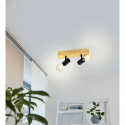 EGLO Townshend 3 Spot - 2 lichts - E27 - Bruin - Zwart