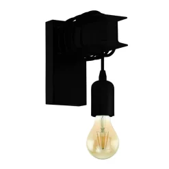 EGLO Townshend 6 Wandlamp - E27 - 19 cm - Zwart