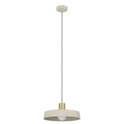 EGLO Valdiola Hanglamp - E27 - Ø 36 cm - Beige/Goud - Staal