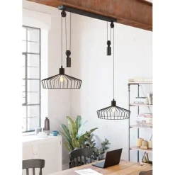 EGLO Winkworth Hanglamp - E27 - Ø 50 cm - Zwart