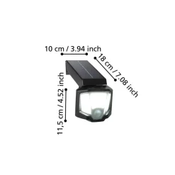 EGLO Z_Solar Wandlamp - LED - 16.5 cm - Zwart