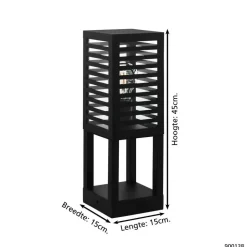 EGLOAlamonte3SokkellampBuiten-E27-45cm-Zwart