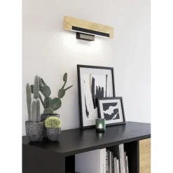 EGLOCamachoWandlamp-LED-44cm-Zwart/Bruin