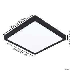 EGLOconnect.zFueva-ZSmartOpbouwlamp-28,5cm-Zwart -Dimbaar