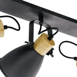 EGLOCoswarthSpot-E27-67cm-Zwart/Crème