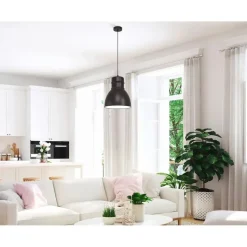 EGLOEburyHanglamp-E27-Ø38cm-Zwart/Wit