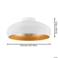 EGLOMoganoPlafondlamp-E27-Ø40cm-Wit/Goud