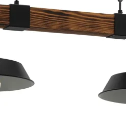 EGLOOldburyHanglamp-E27-86cm-Zwart/Bruin/Landelijk