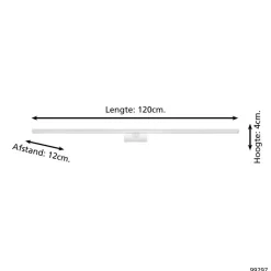 EGLOPandella1Spiegellamp-LED-120cm-Chroom/Zilver/Wit