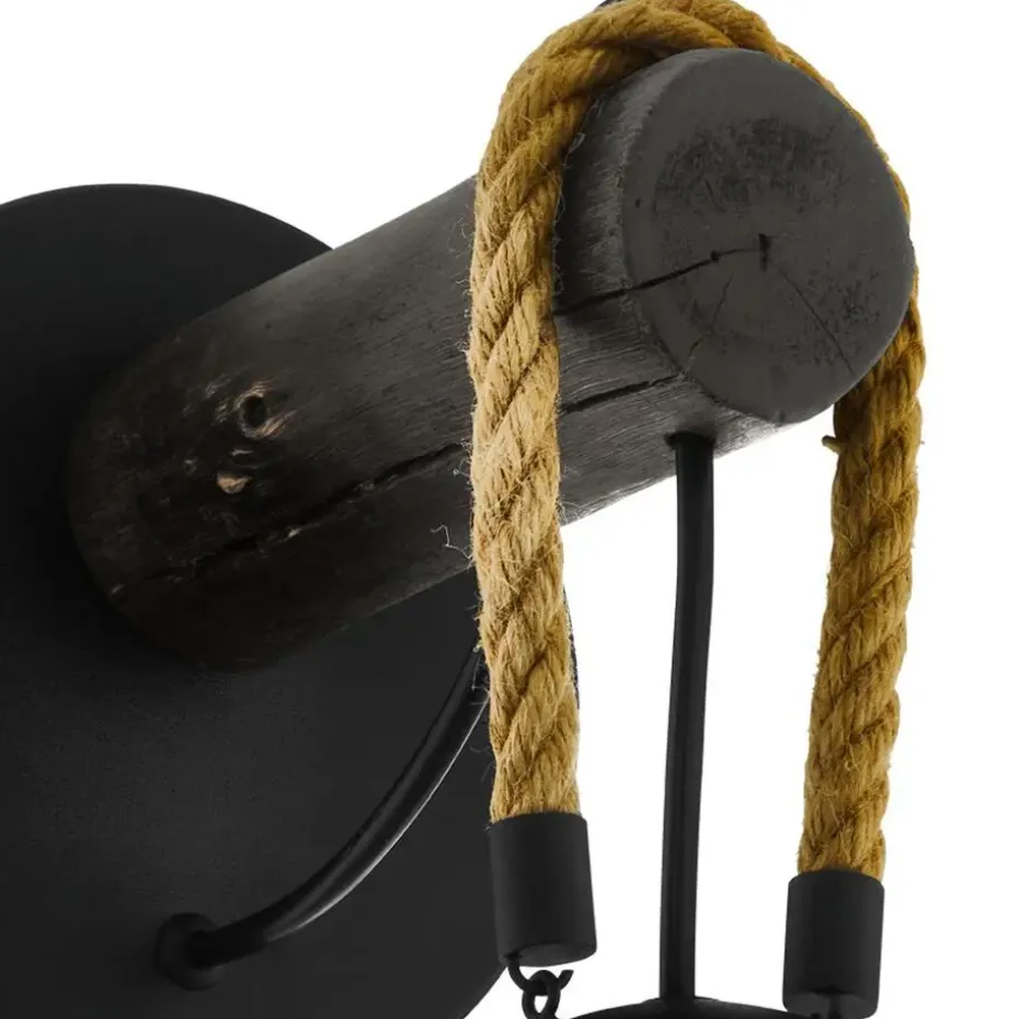 EGLORodingWandlamp-E27-35cm-Zwart/Bruin