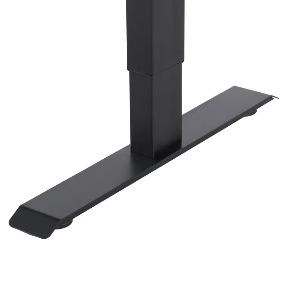 Elektrisch verstelbaar bureau / thuiswerkplek - 120x60 cm - Glas zwar