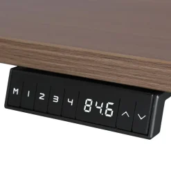 Elektrisch verstelbaar bureau - 160x80 cm - Dual motor - Zwart / Donker eiken