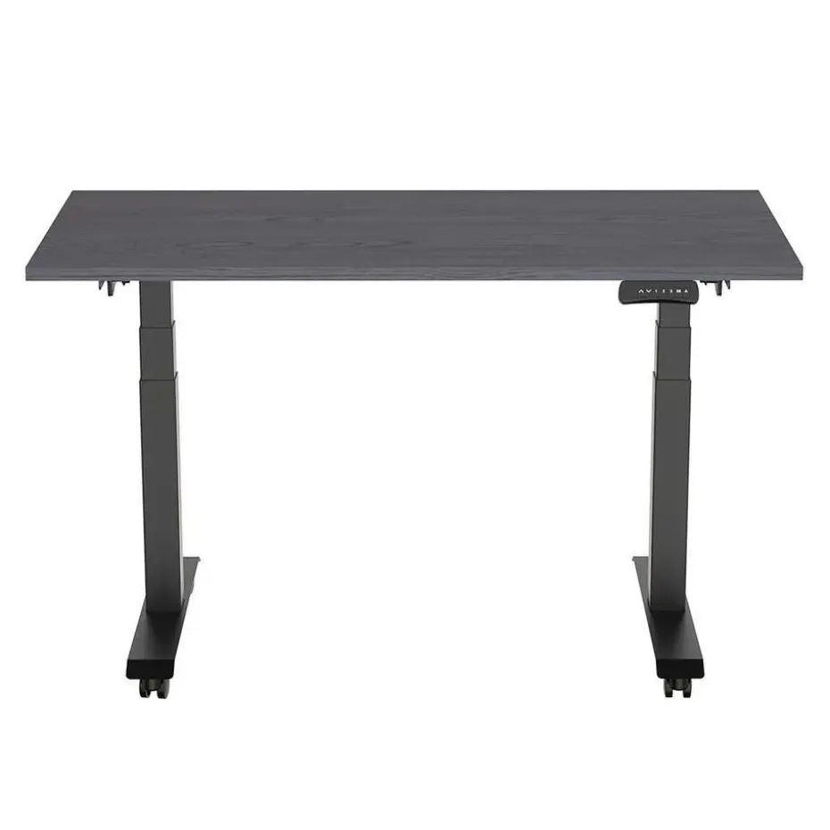 Elektrisch verstelbaar, opklapbaar en verrijdbaar bureau - 180x80 cm - Zwart