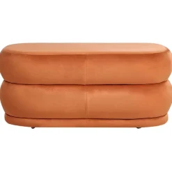 ELLENDALE - Bankje - Oranje - Fluweel