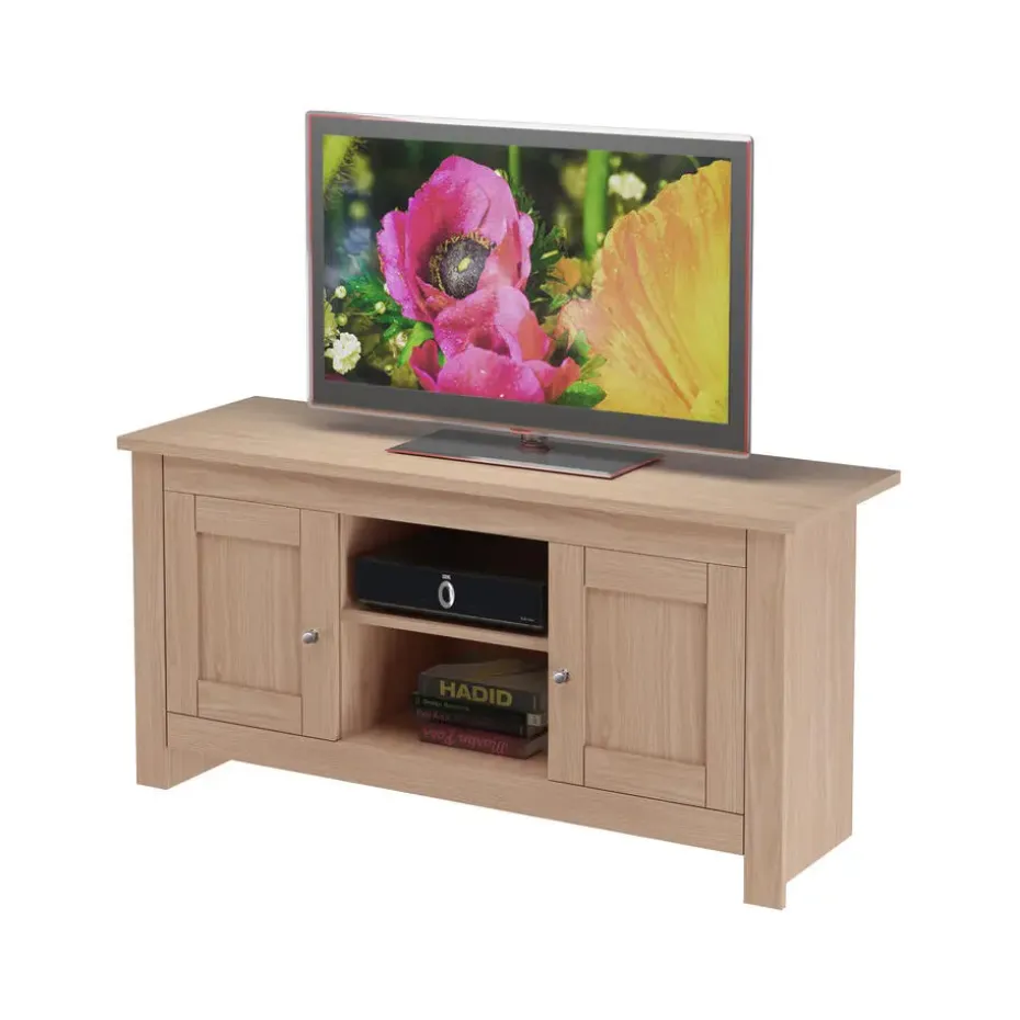 Emerald - TV-meubel met 2 eiken spaanplaatdeuren