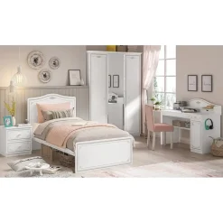 Emily 4-deurs kledingkast meisjeskamer