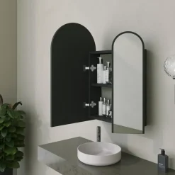 Emob Houten Zwart Badkamerkastje - 100% MDF - 45 cm Hoogte