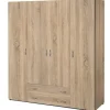 Emob Kledingkast Base - 160 x 52 x 177 cm - Wotan Oak-design