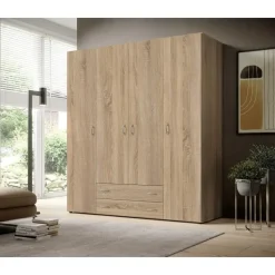 Emob Kledingkast Base - 160 x 52 x 177 cm - Wotan Oak-design