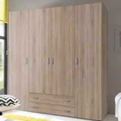 Emob Kledingkast Base - 160 x 52 x 177 cm - Wotan Oak-design