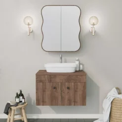 Emob Spiegelkast Woody Fashion - 50 x 12 x 45 cm - Walnut-design