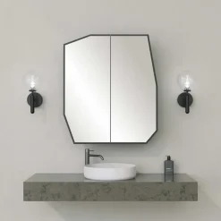 Emob Spiegelkast Woody Fashion - 50 x 12 x 45 cm - Zwart