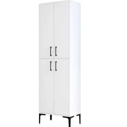 Emob Woody Fashion multifunctioneel kabinet - 18 mm dik - metalen poot wit