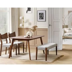 EPHRATA - Eettafel - Donkere houtkleur - 90 x 150 cm - MDF