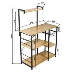 ERRO Keukenrek - opbergrek keuken - 90x40x132cm