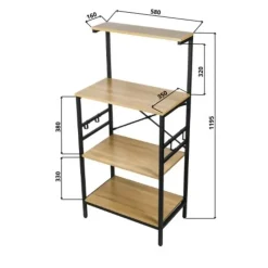 ERRO Keukenrek - opbergrek keuken - 58x35x122cm