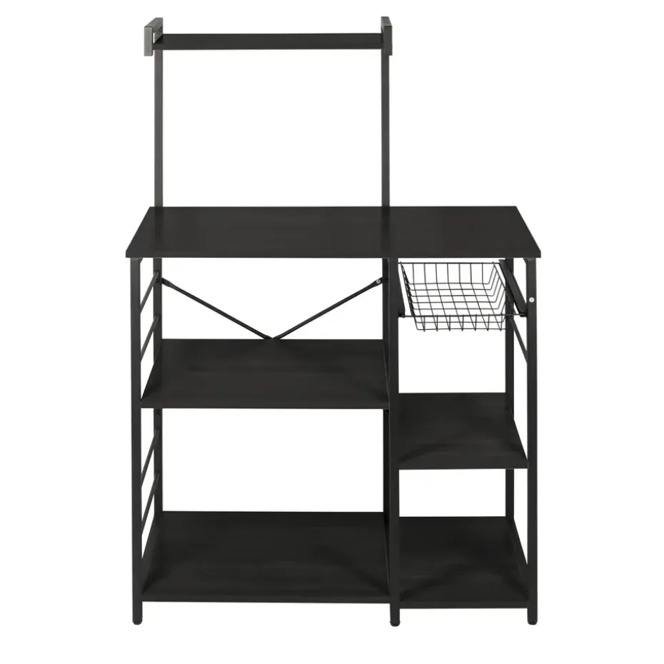 ERRO Keukenrek - opbergrek keuken - 90x40x132cm - zwart