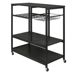 ERRO Keukentrolley op wieltjes - keukenrek - 80x40x85cm - zwart