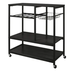 ERRO Keukentrolley op wieltjes - keukenrek - 80x40x85cm - zwart