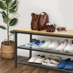 ERRO Schoenenrek - metaal/hout - 80x30x45