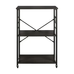 ERRO Serveerwagen - keukentrolley - 60x40x89 cm - zwart