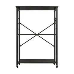 ERRO Serveerwagen - keukentrolley - 60x40x89 cm - zwart