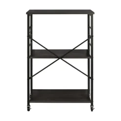 ERRO Serveerwagen - keukentrolley - 60x40x89 cm - zwart