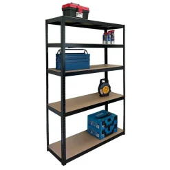 ERRO Stellingkast zwart - 120cm breed - Metalen opbergrek - 176x120x40