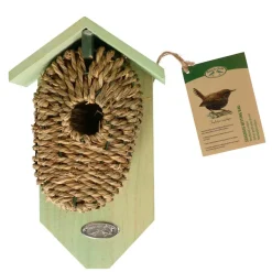Esschert Design vogelhuisje/nestbuidel - zeegras - 26 cm