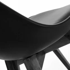 Essence Madera Eetkamerstoel Zwart - Zwarte Houten Poten