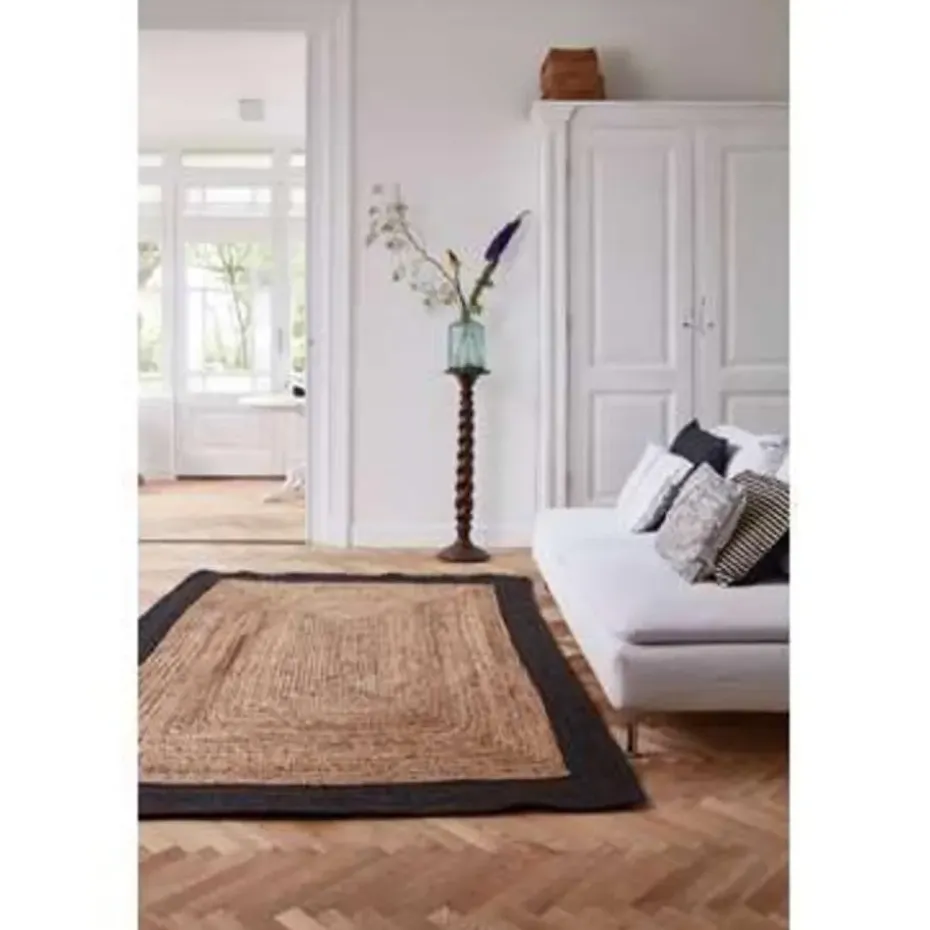 Eva Interieur Vloerkleed Jute - Naturel/Antraciet - 160x230