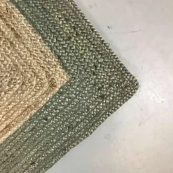 Eva Interieur Vloerkleed Jute - Naturel/Groen - 190x290