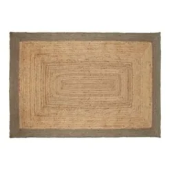 Eva Interieur Vloerkleed Jute - Naturel/Groen - 160x230